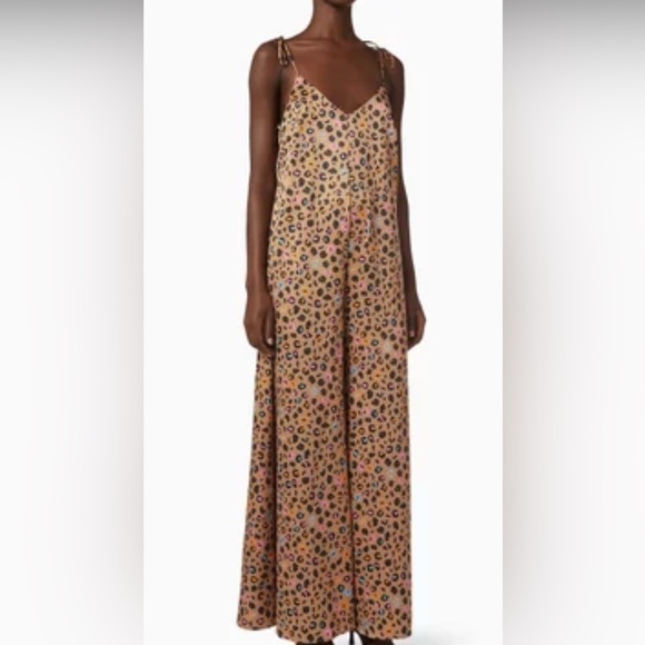 NEVER FULLY DRESSED
Bali Jumpsuit in Poly Satin Leopard Print Jumpsuit - Picture 1 of 15